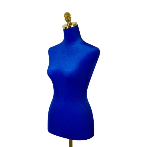 Manekin krawiecki regulowany na stojaku popiersie Niebieski elegancki