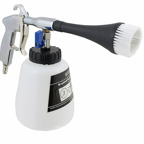 Pistolet do piaskowania na sprężone powietrze ze zbiornikiem 1l dysze szczotkowe