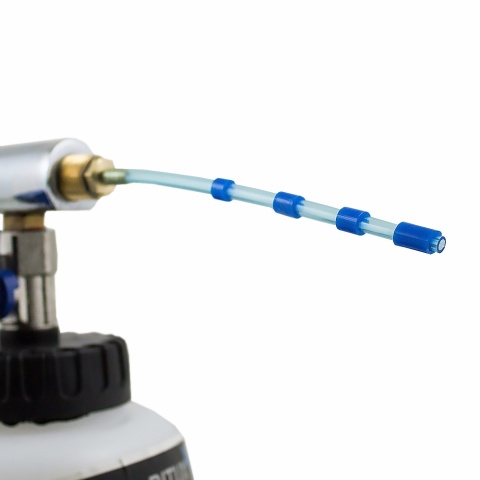 Pistolet do piaskowania na sprężone powietrze ze zbiornikiem 1l dysze szczotkowe