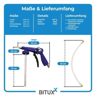 Pistolet pneumatyczny do kompresora do konserwacji podwozia