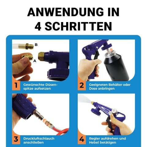 Pistolet pneumatyczny do kompresora do konserwacji podwozia