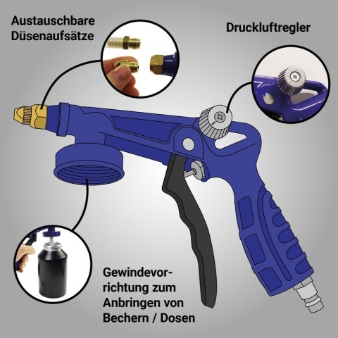 Pistolet pneumatyczny do kompresora do konserwacji podwozia