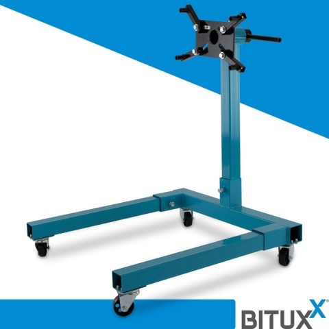 Stojak do montażu silnika 570 kg mobilny obrotowy – mobilny stojak warsztatowy z obrotowym uchwytem do silników i skrzyni biegów