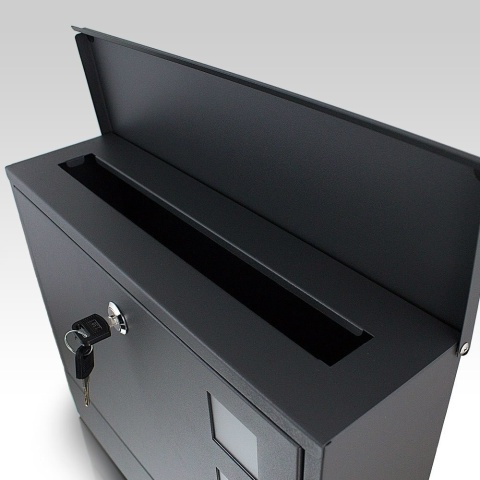 Skrzynka pocztowa na listy Naścienna grafitowa z gazetnikiem Bituxx