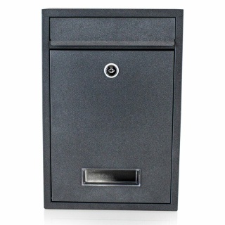 Skrzynka pocztowa na listy Naścienna z wrzutem zewnętrzna Bituxx Antracytowa