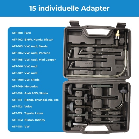 Urządzenie do napełniania oleju przekładniowego 7,5L Bituxx + adaptery