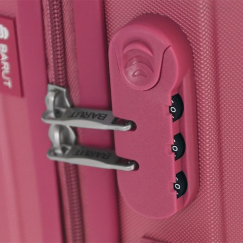 WALIZKI PODRÓŻNE 3SZT BARUT ABS MOCNE NA 4 KÓŁKACH KOMPLET XL+L+M RÓŻOWE