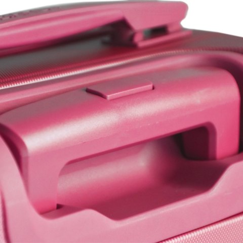 WALIZKI PODRÓŻNE 3SZT BARUT ABS MOCNE NA 4 KÓŁKACH KOMPLET XL+L+M RÓŻOWE