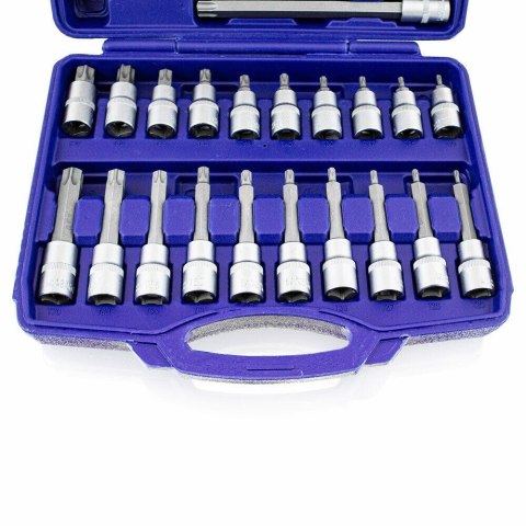 ZESTAW KLUCZY NASADOWYCH TORX Z GNIAZDEM SZEŚCIOKĄTNYM 88 EL