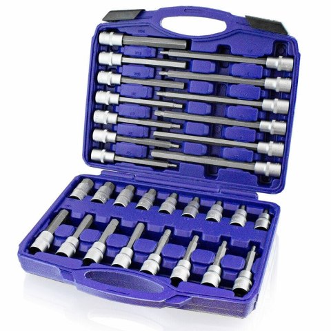 ZESTAW KLUCZY NASADOWYCH TORX Z GNIAZDEM SZEŚCIOKĄTNYM 88 EL