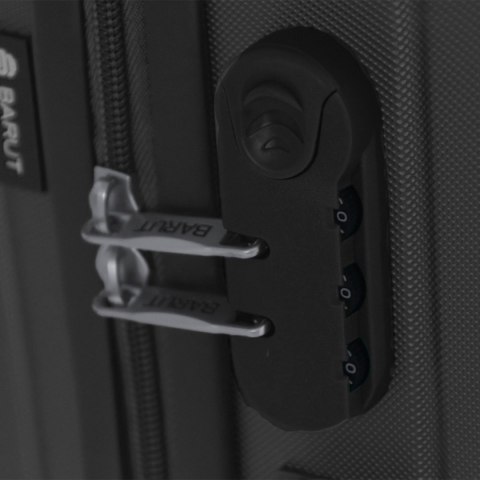 ZESTAW WALIZEK PODRÓŻNYCH 3SZT BARUT ABS MOCNE NA 4 KÓŁKACH KOMPLET XL+L+M CZARNE