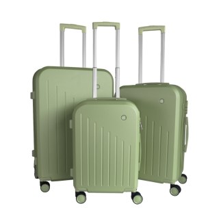 ZESTAW WALIZEK PODRÓŻNYCH 3SZT BARUT ABS MOCNE NA 4 KÓŁKACH KOMPLET XL+L+M MIĘTOWE