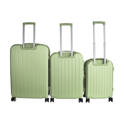 ZESTAW WALIZEK PODRÓŻNYCH 3SZT BARUT ABS MOCNE NA 4 KÓŁKACH KOMPLET XL+L+M MIĘTOWE