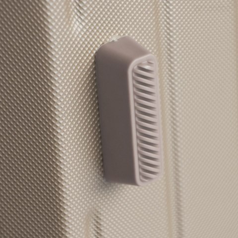 ZESTAW WALIZEK PODRÓŻNYCH 3SZT BARUT ABS MOCNE NA 4 KÓŁKACH KOMPLET XL+L+M SZAMPAŃSKIE