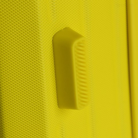 Komplet walizek podróżnych ABS 3 w 1 XL+L+M żółte na kółkach z teleskopowymi uchwytami