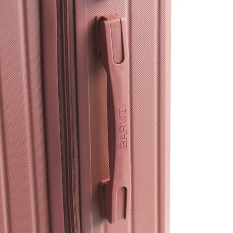 ZESTAW WALIZEK PODRÓŻNYCH 3SZT BARUT ABS MOCNE NA 4 KÓŁKACH XL+L+M RÓŻOWE ZŁOTO
