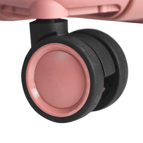 ZESTAW WALIZEK PODRÓŻNYCH 3SZT BARUT ABS MOCNE NA 4 KÓŁKACH XL+L+M RÓŻOWE ZŁOTO