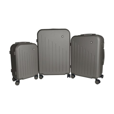 ZESTAW WALIZEK PODRÓŻNYCH 3SZT XL+L+M BARUT ABS NA 4 KÓŁKACH SZARE