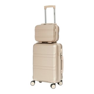 ZESTAW WALIZEK PODRÓŻNYCH KUFEREK + WALIZKA M ZŁOTA 4 KÓŁKA BARUT ANUBIS