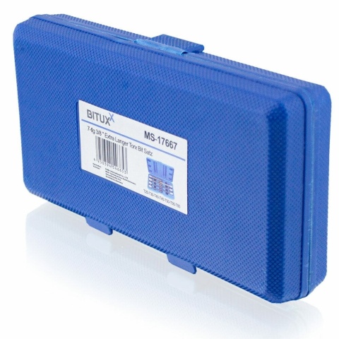 Zestaw nasadek Bituxx Torx 7el. 3/8'' T-25 do T60 w walizce narzędzia