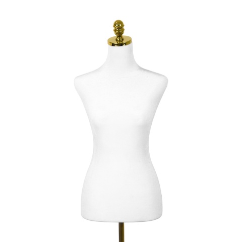 Manekin krawiecki Regulowana wysokość na witrynę do szwalni Bituxx biały