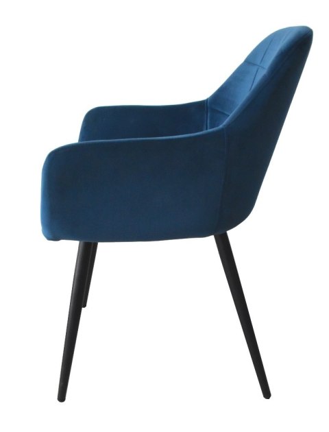 KOMPLET NIEBIESKICH KRZESEŁ WELUROWYCH 2 SZTUKI SOLIDNE NOWOCZESNE