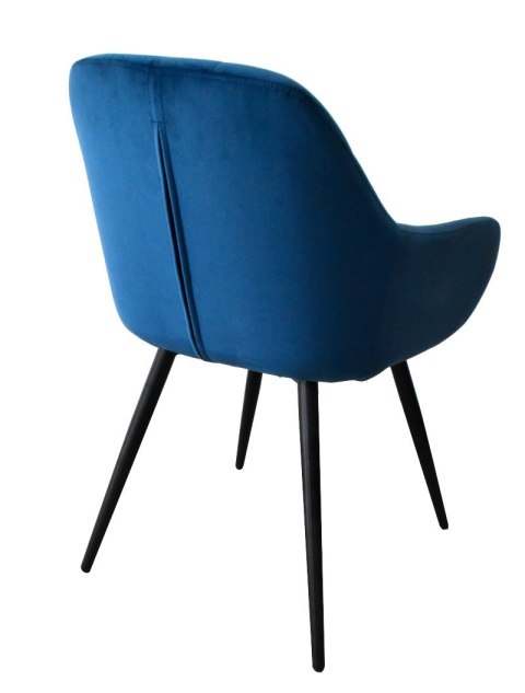 KOMPLET NIEBIESKICH KRZESEŁ WELUROWYCH 2 SZTUKI SOLIDNE NOWOCZESNE