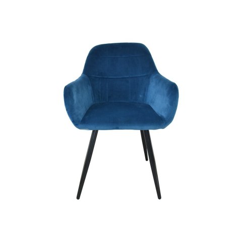 KOMPLET NIEBIESKICH WELUROWYCH KRZESEŁ 4 SZTUKI NOWOCZESNE STYLOWE