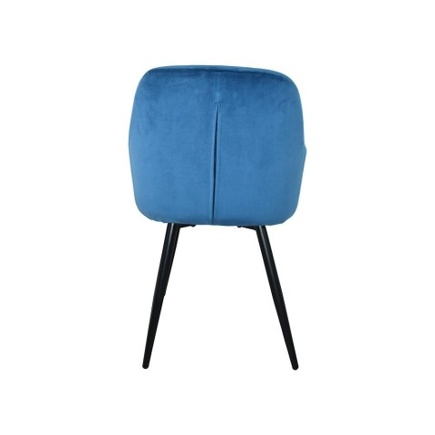 KOMPLET NIEBIESKICH WELUROWYCH KRZESEŁ 4 SZTUKI NOWOCZESNE STYLOWE