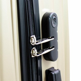 KOMPLET WALIZEK PODRÓŻNYCH ZESTAW 3SZT ZŁOTE TWARDE ABS