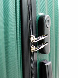 KOMPLET WALIZEK PODRÓŻNYCH ZIELONE 3SZT ABS TWARDE SET