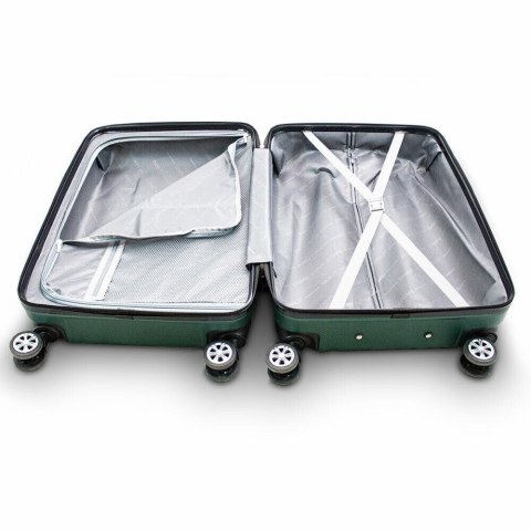 KOMPLET WALIZEK PODRÓŻNYCH ZIELONE 3SZT ABS TWARDE SET
