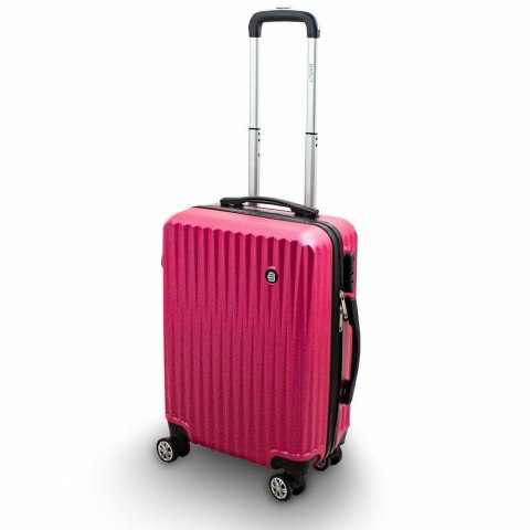 KOMPLET WALIZEK ZESTAW 3SZT RÓŻOWE ABS NA 4 KÓŁKACH ZWROTNE