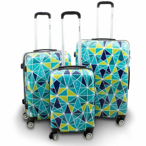 KOMPLET ZESTAW WALIZEK 3 SZT BERWIN COLORFUL DIAMOND WALIZKI XL+L+M