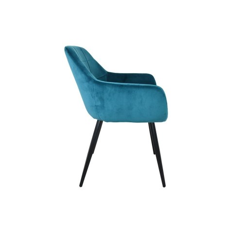 KRZESŁA WELUROWE KOMPLET 4 SZTUKI TURKUSOWE SOLIDNE NOWOCZESNE