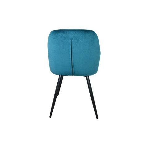 KRZESŁA WELUROWE KOMPLET 4 SZTUKI TURKUSOWE SOLIDNE NOWOCZESNE
