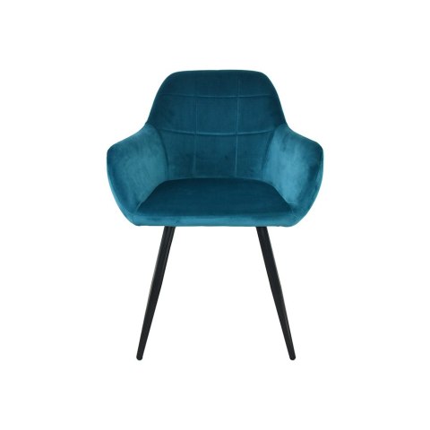 KRZESŁA WELUROWE KOMPLET 4 SZTUKI TURKUSOWE SOLIDNE NOWOCZESNE