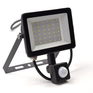 LAMPA LED NAŚWIETLACZ 30W IP65 DO PODWÓRKA GARAŻU Z CZUJNIKIEM RUCHU