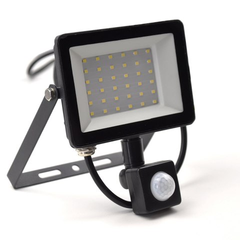 LAMPA LED NAŚWIETLACZ 30W IP65 DO PODWÓRKA GARAŻU Z CZUJNIKIEM RUCHU
