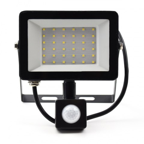 LAMPA LED NAŚWIETLACZ 30W IP65 DO PODWÓRKA GARAŻU Z CZUJNIKIEM RUCHU