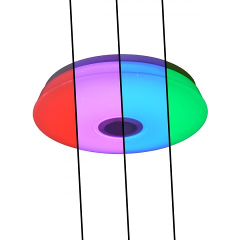 LAMPA SUFITOWA LED RGB 24W Z GŁOŚNIKIEM BLUETOOTH PLAFON GWIAZDKI SMART APP