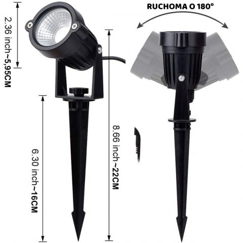 LAMPKI OGRODOWE LED 4 SZTUKI 12W ZESTAW LAMP OGRODOWYCH