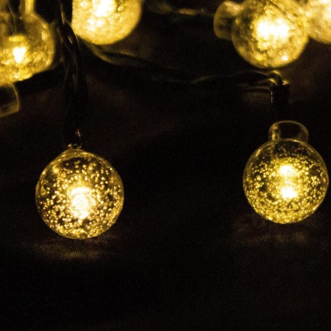 LAMPKI SOLARNE LED OGRODOWE ZEWNĘTRZNE 10M 60SZTUK CIEPŁY ODCIEŃ ŁAŃCUCH