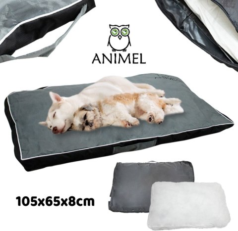 LEGOWISKO DLA PSA SZARE MIĘKKIE Z ANTYPOŚLIZGOWYM SPODEM ROZ XL