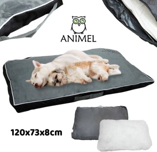 LEGOWISKO DLA PSA SZARE MIĘKKIE Z ANTYPOŚLIZGOWYM SPODEM ROZ XXL