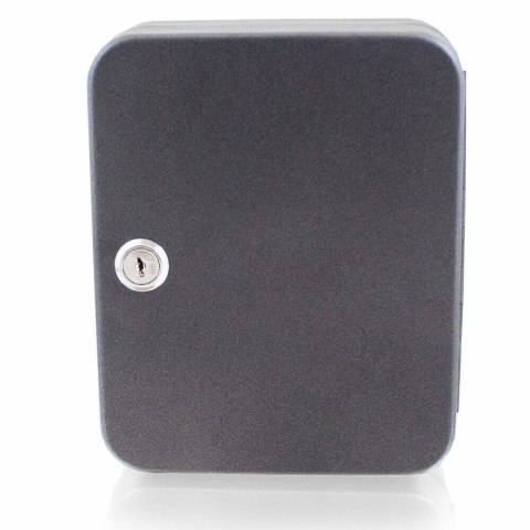 MINI SKRZYNKA NA KLUCZE ANTRACYTOWA 20 HACZYKÓW MONTAŻ ŚCIENNY/SZAFKOWY