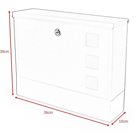 NAŚCIENNA CZARNA SKRZYNKA POCZTOWA METALOWA NOWOCZESNA SOLIDNA