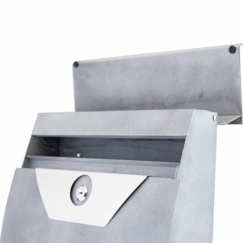 NAŚCIENNA NOWOCZESNA SKRZYNKA POCZTOWA Z GAZETNIKIEM ANTRACYT SZARA