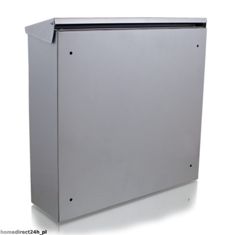 NAŚCIENNA SKRZYNKA NA LISTY POCZTOWA SREBRNA 2 KLUCZYKI DUŻA SOLIDNA