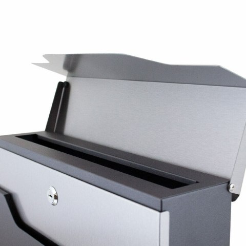 NAŚCIENNA SKRZYNKA POCZTOWA NA LISTY GRAFIT SUPER WYTRZYMAŁA UNIWERSALNA